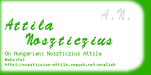 attila noszticzius business card